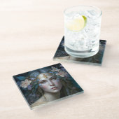 Goddess Fantasy Art Glasuntersetzer (Schrägansicht)