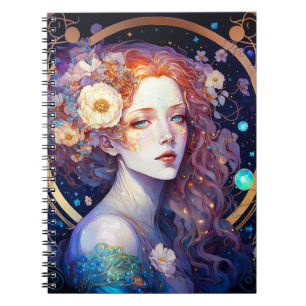 Goddess Fantasy Art Notebook Notizblock