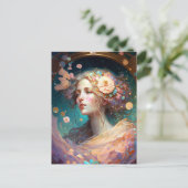 Goddess Fantasy Art Postcard Postkarte (Stehend Vorderseite)