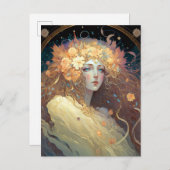 Goddess Fantasy Art Postcard Postkarte (Vorne/Hinten)