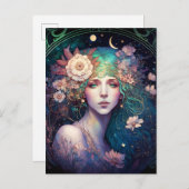 Goddess Fantasy Art Postcard Postkarte (Vorne/Hinten)