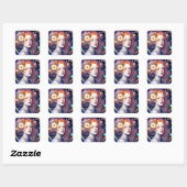 Goddess Fantasy Art Square Sticker (Blatt)