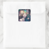 Goddess Fantasy Art Square Sticker (Tasche)
