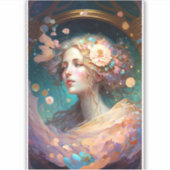 Goddess Fantasy Art Sticker (Vorderseite)