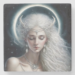 Goddess Fantasy Moon Goddess Crescent Moon Steinuntersetzer
