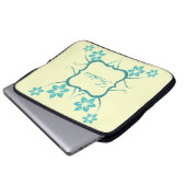 Goddess Floral Electronics Bag, Aquamarin Laptopschutzhülle (Vorne Knopf)