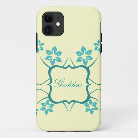 Goddess Floral iPhone 5 BT Fall, Aquamarin Case-Mate iPhone Hülle (Rückseite)