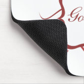 Goddess floral Mousepad, Brick Red Mousepad (Ecke)