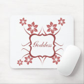 Goddess floral Mousepad, Brick Red Mousepad (Mit Mouse)