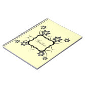 Goddess Floral Notebook, Dunkelgrau Notizblock (Linke Seite)