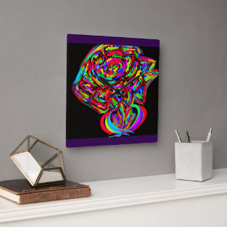 Goddess Flower  Quadratische Wanduhr