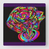 Goddess Flower Quadratische Wanduhr (Vorderseite)