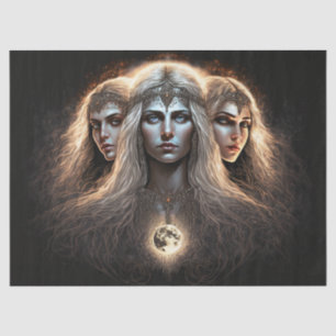 Goddess Full Moon Decoupage Seidenpapier