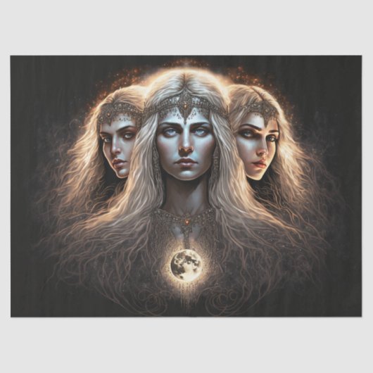 Goddess Full Moon Decoupage Seidenpapier (Vorderseite)