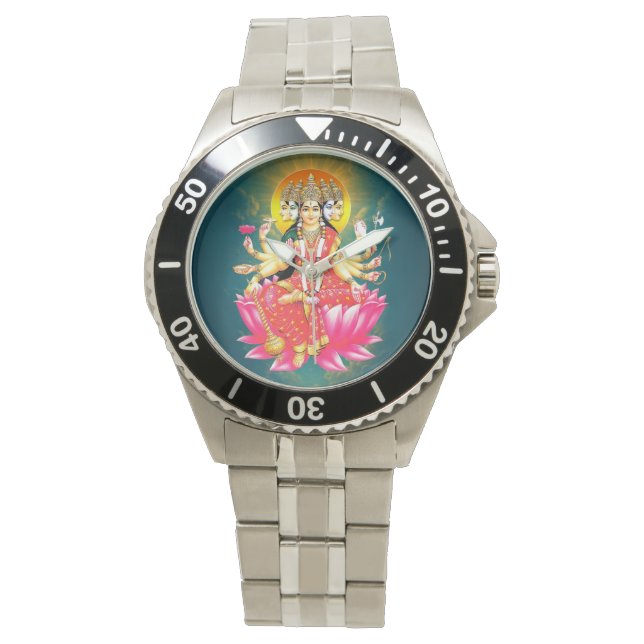 Goddess Gayatri Devi Hindu Deity Armbanduhr (Vorderseite)