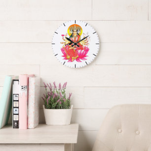 Goddess Gayatri Devi Hindu Deity Große Wanduhr