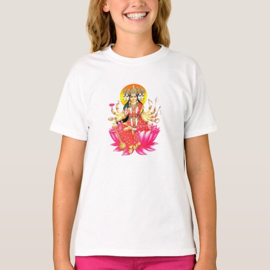 Goddess Gayatri Devi Hindu Deity T-Shirt (Vorderseite)
