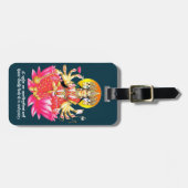 Goddess Gayatri Devi über Lotus Hindu Deity Gepäckanhänger (Vorderseite horizontal)