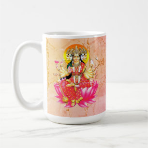 Goddess Gayatri Devi über Lotus Hindu Deity Kaffeetasse
