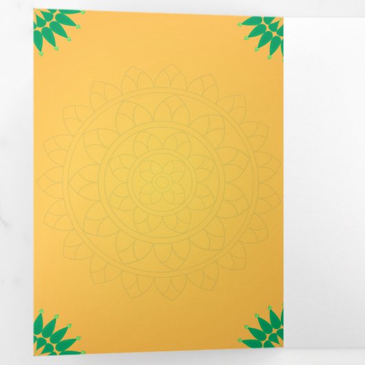 Goddess Gayatri Devi Upanayanam Programmvorlage Dreifach Gefaltete Karte (Innen Erste Seite)