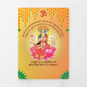 Goddess Gayatri Devi Upanayanam Programmvorlage Dreifach Gefaltete Karte (Cover)