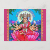 Goddess Gayatri Devi Veda Mata Deity Postkarte (Vorderseite)