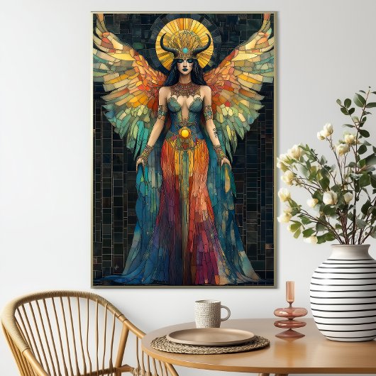 Goddess Hathor Egyptian Mosaic Art Nouveau Poster