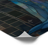 Goddess Hathor Egyptian Mosaic Art Nouveau Poster (Ecke)