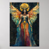 Goddess Hathor Egyptian Mosaic Art Nouveau Poster (Vorne)
