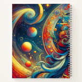 Goddess Head fließend türkis Haar April - Notizblock (Rückseite)