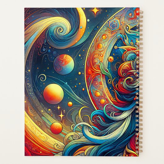 Goddess Head fließend türkis Haar April - Planer (Rückseite)