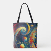 Goddess Head fließend türkis Haar April - Tasche (Rückseite)