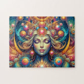 Goddess Head Sonnenhaus geschlossen Augen Juli - Puzzle (Horizontal)