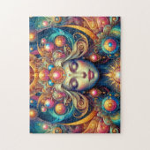 Goddess Head Sonnenhaus geschlossen Augen Juli - Puzzle (Vertikal)