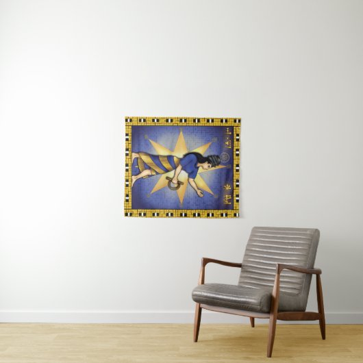 Goddess Inanna - Ishtar Tapestry Wall hanging Wandteppich (Beispiel (Horizontal))