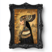 Goddess Isis: Gold Art Nouveau Egyptian Poster
