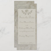 Goddess Juno Roman Motif Save the Date Einladung (Vorne/Hinten)