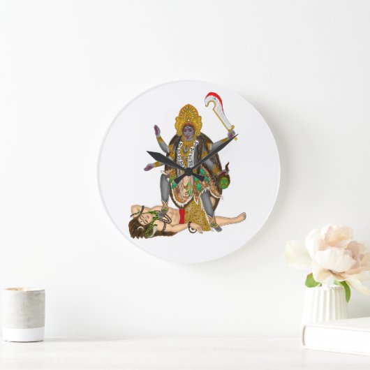 Goddess Kali Clock Große Wanduhr (Zuhause)