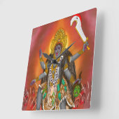 Goddess Kali Clock Quadratische Wanduhr (Winkel)