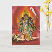 Goddess Kali Grußkarte Karte (Gelbe Blume)