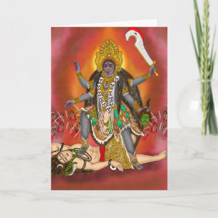 Goddess Kali Grußkarte Karte