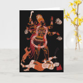 Goddess Kali Grußkarte Karte (Gelbe Blume)