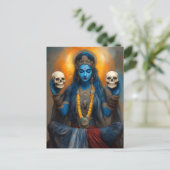 Goddess Kali Ma in Meditation Moderne Fantasie Postkarte (Stehend Vorderseite)