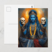 Goddess Kali Ma in Meditation Moderne Fantasie Postkarte (Vorne/Hinten)