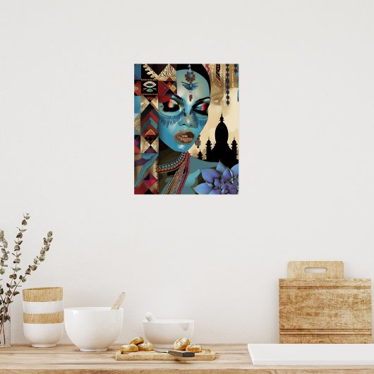 Goddess Kali Mystical Surreal Art Poster (Küche)