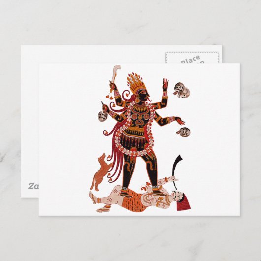 Goddess Kali Postkarte (Vorne/Hinten)
