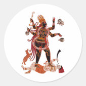 Goddess Kali Runder Aufkleber (Vorderseite)