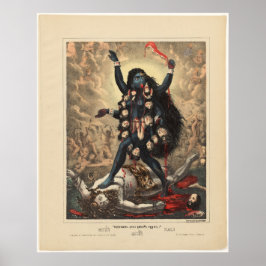 Goddess Kali, West Bengalisch, Kalkutta Poster