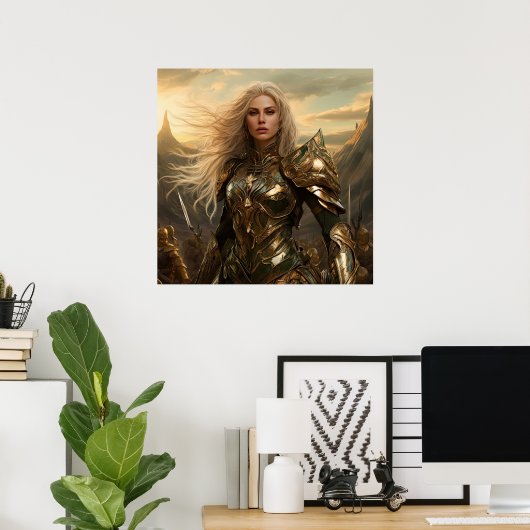 Goddess-Kriegerin Poster (Heimbüro)