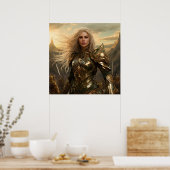 Goddess-Kriegerin Poster (Küche)
